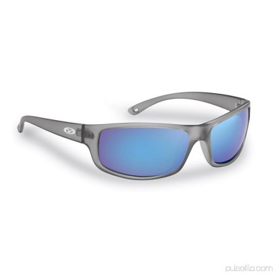 Flying Fisherman Slack Tide Polarized Sunglasses, Granite Frame, Smoke-Blue Mirror Lens 551050584